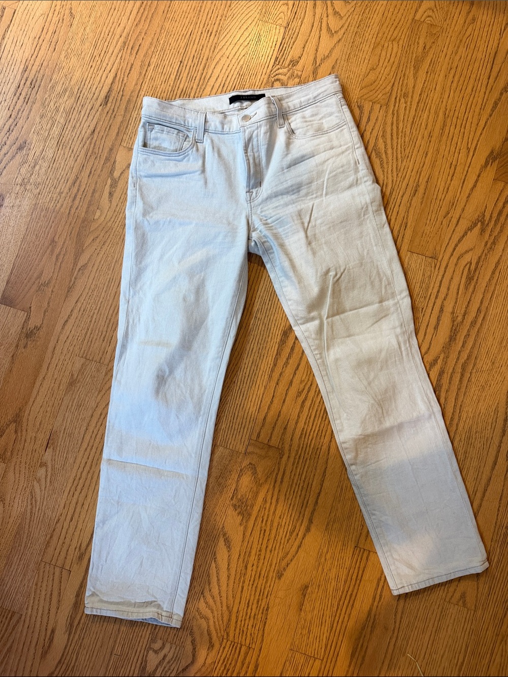 J Brand Adele Pale Blue Adele Mid-rise straight leg ankle Jean